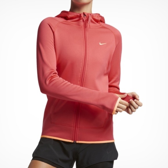Nike Tops - Nike zip-up hoodie/sweatshirt Dri-fit medium active wear gym wear pink/orange​​